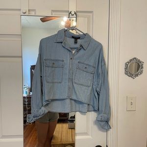 Forever 21 Drop-Sleeve Denim Shirt